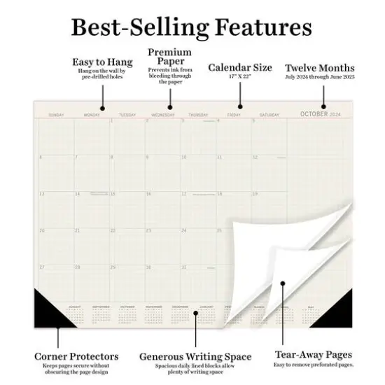 TF Publishing 2024-2025 Medium Vintage Professional Desk Pad Calendar {4}