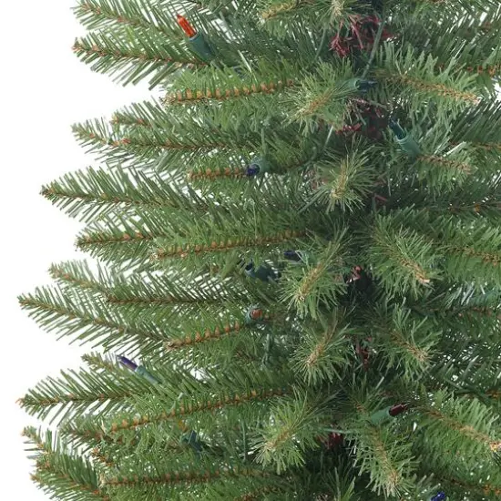 3ft. Pre-Lit Artificial Fraser Fir Tree, Multicolor Lights {6}