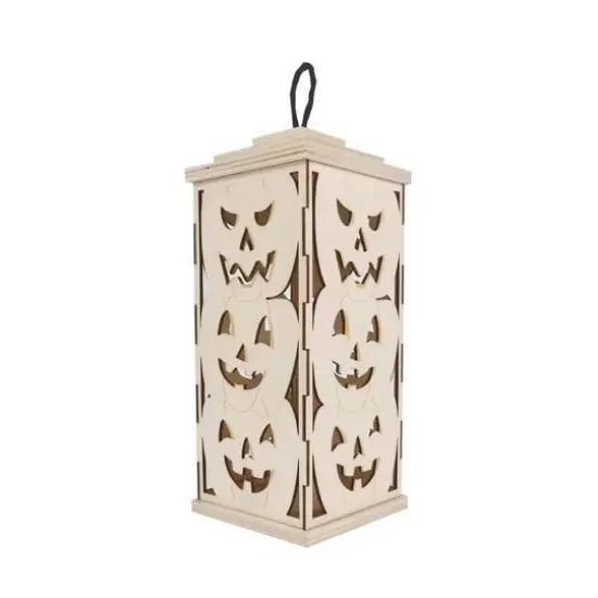 10" DIY LED Pumpkins Wood Lantern D&eacute;cor by Make Market&reg; {4}
