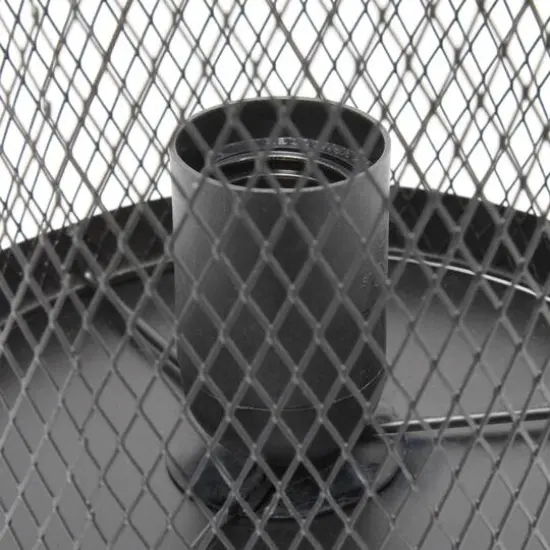 Simple Designs 13" Mesh Cylindrical Steel Table Lamp Black {7}