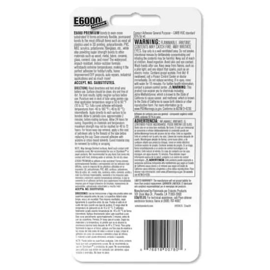 E6000 Premium&trade; Contact Adhesive Mini Tubes, 4ct. {4}