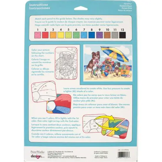 PencilWorks&trade; Summer Paws Color by Number Kit {5}