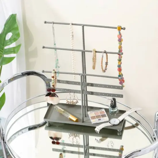 DII&reg; 3 Tier Jewelry Organizer Nickel Matte {6}