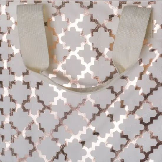 Bronze Polyester Lattice Rectangle All Purpose Storage Tote {1}