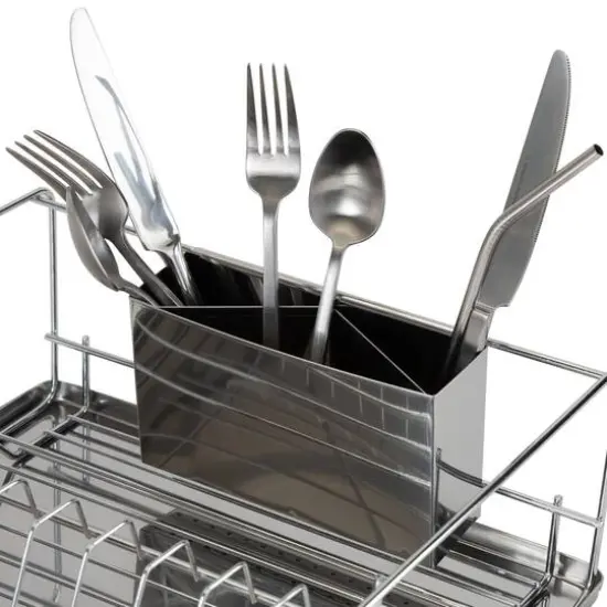 Kitchen Details Twisted Chrome 3-Piece Dish Rack {6}