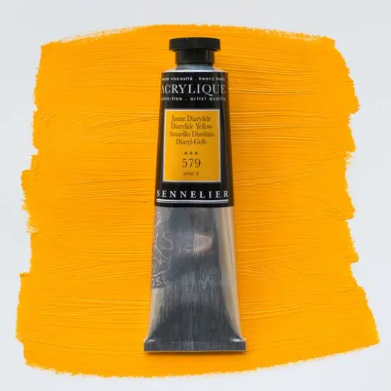 Sennelier Extra Fine Artists' Acrylic Paint, 60mL 579 Diarylide Yellow {4}