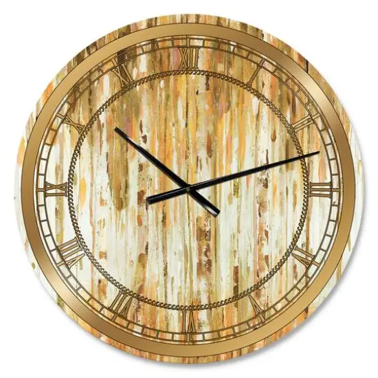 Designart the Forest I Fall Crop Glam Wall Clock {1}