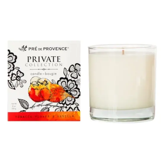 European Soaps Private Collection Jar Candle Tobacco Flower and Vanilla {1}