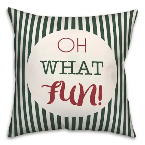 Oh What Fun 18x18 Throw Pillow {1}