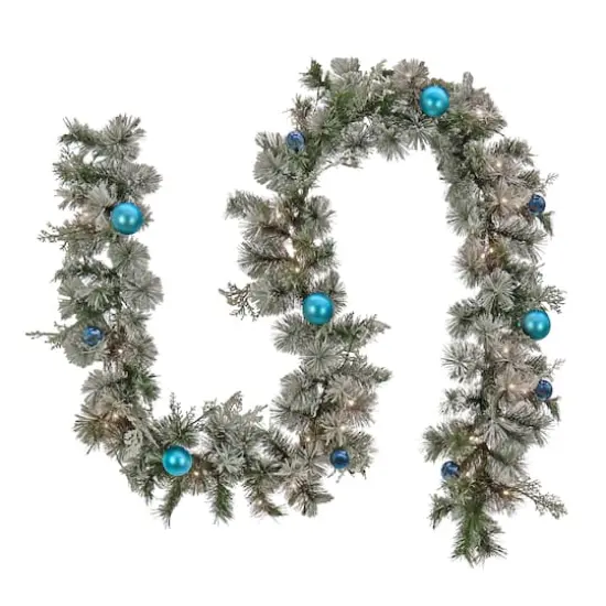 9ft. Tinkham Pine Garland With LED Lights {3}