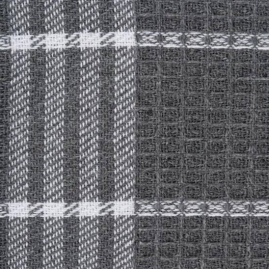 DII&reg; J&M Gray Waffle Weave Dishtowel & Dishcloth Set {6}