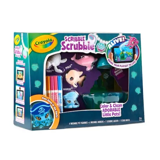 Crayola&reg; Scribble Scrubbie Ocean Pets Glow Lagoon Playset {4}