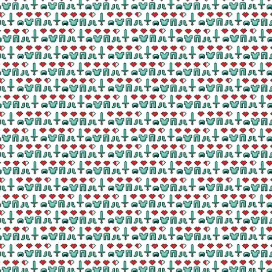 Mojang Minecraft Diamond Icons Cotton Fabric {1}