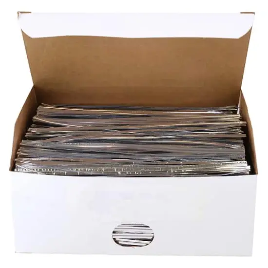 JAM Paper Home D&eacute;cor Trimmings 6" Metallic Twist Ties, 2,000ct. Silver {1}