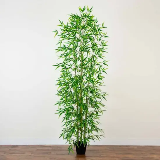 9ft. Potted Green Artificial Bamboo Tree {7}