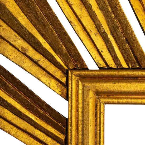 Hello Honey&reg; 35.25" Gold Sunburst Rectangular Wall Mirror {3}