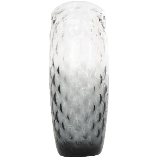 21" Black Ombre Handmade Glass Vase {5}
