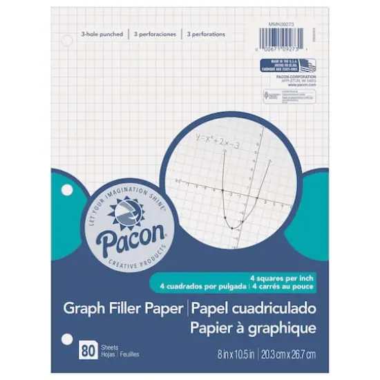 Pacon&reg; 8" x 10.5" Graphing Paper, 6 Packs of 80 Sheets {3}