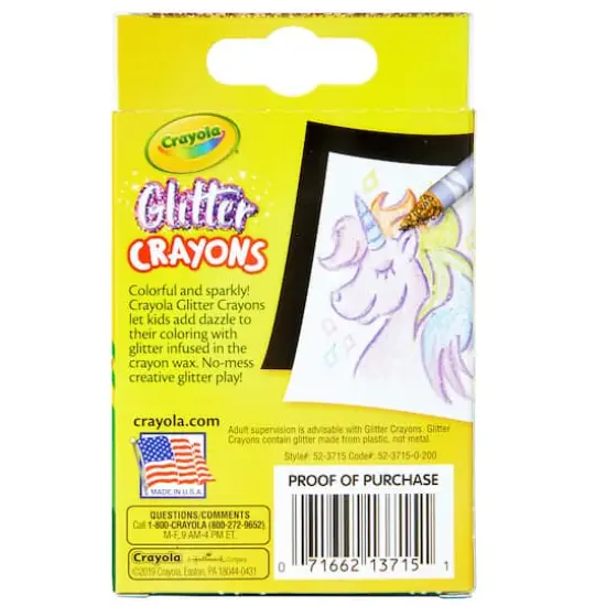 6 Packs: 24 ct. (144) Crayola&reg; Glitter Crayons {4}