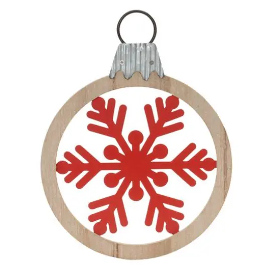 10.5" Red Snowflake in Frame Ornaments, 6ct. {3}
