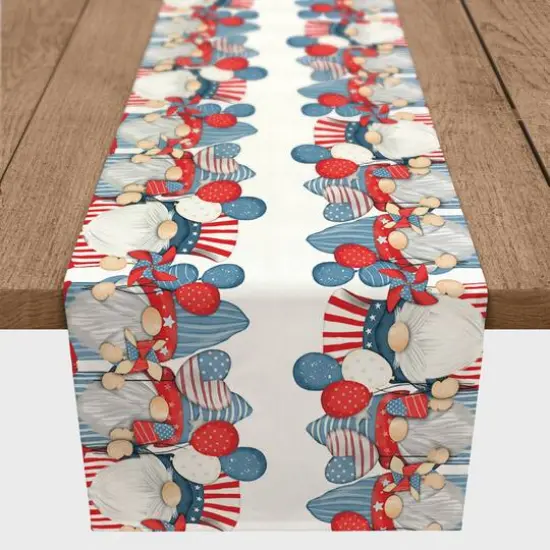 Americana Gnomes Poly Twill Table Runner {2}
