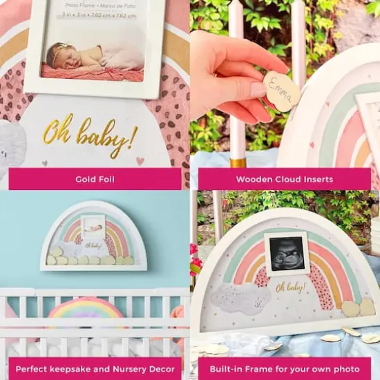 Kate Aspen&reg; Boho Rainbow Frame Baby Shower Guest Book Alternative {5}