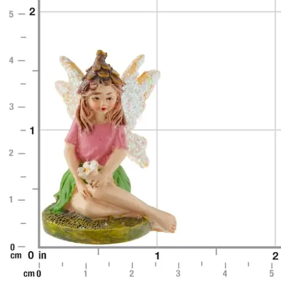 Miniature Pixie Sitting with Flower by Make Market&reg; {4}
