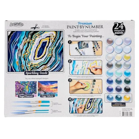 ArtSkills&reg; Premium Geode Paint-by-Number Kit {7}