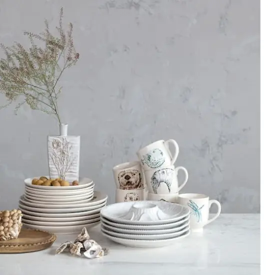 Hello Honey&reg; Animal Print Stoneware Mug Set {3}