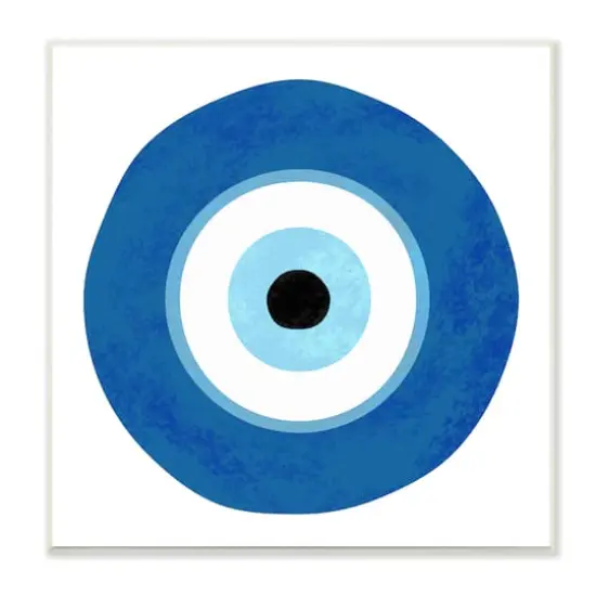 Stupell Industries Eye Centric Bold Blue Abstract Circular Dominant Shapes,12" x 12" {1}