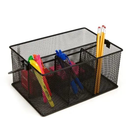 Mind Reader Black Mesh Storage Basket Organizer {4}