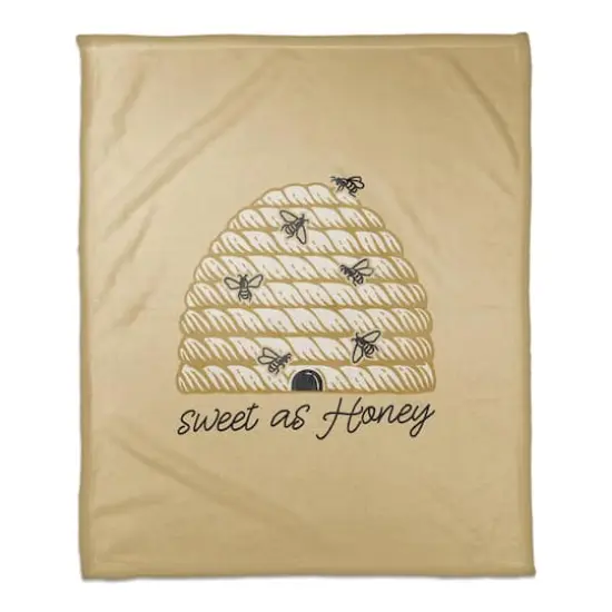 Sweet As Honey Hive Fleece Throw {1}