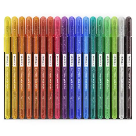 Arteza&reg; 1mm Iridescent Super Glitter Gel Pens {4}