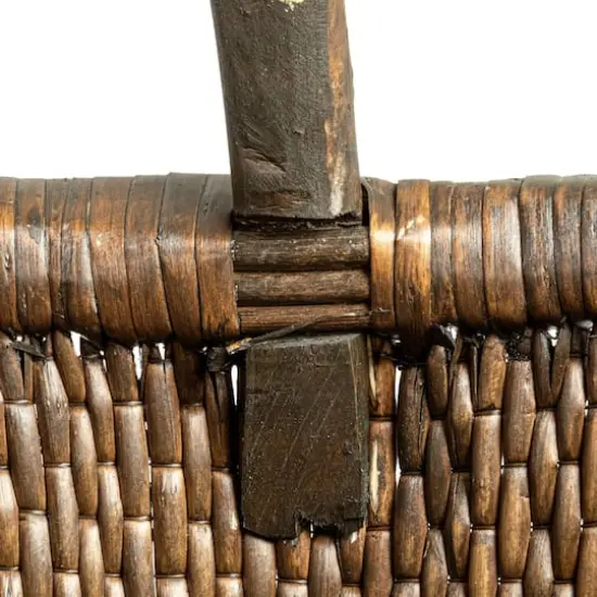 Hello Honey&reg; 14" Brown Antique Finish Hand-Woven Wicker Basket {8}