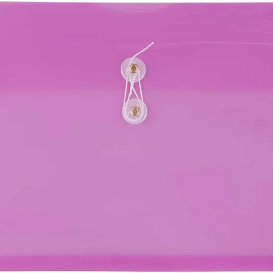 JAM Paper Booklet Plastic Envelopes with Button and String Closure, 108ct. Lavender Purple {4}