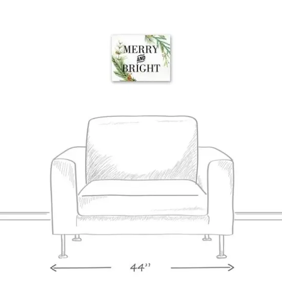 Merry And Bright 14x11 Canvas Wall Art {6}