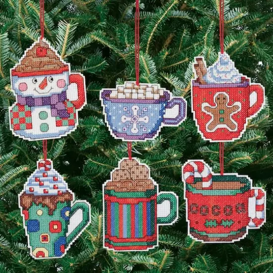 Janlynn&reg; Cocoa Mug Counted Cross Stitch Ornaments Kit {3}