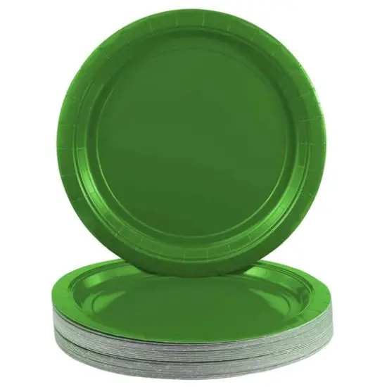 JAM Paper 9" Paper Party Plates, 50ct. Green {4}