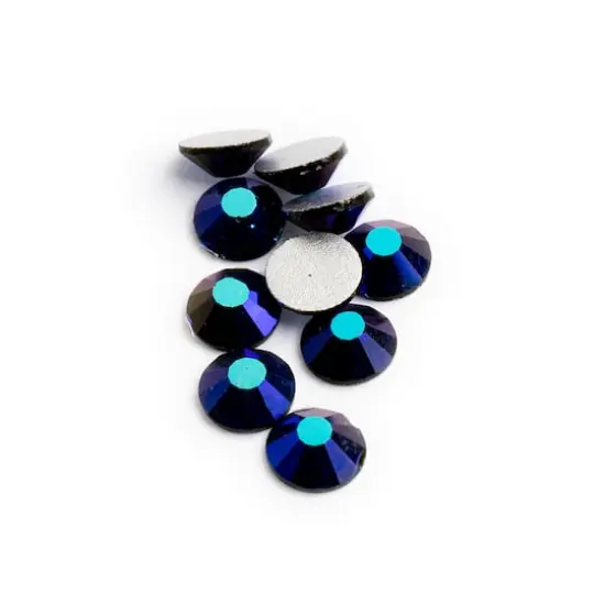 John Bead Crystal Lane SS20 Round Flatback Czech Crystals, 144ct. Jet Black AB {1}