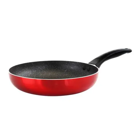 Oster Merrion 9.5" Red Aluminum Frying Pan With Bakelite Handle {3}