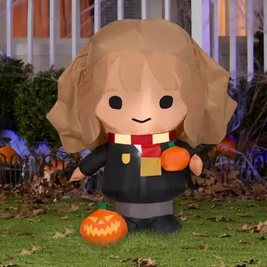 3ft. Airblown&reg; Inflatable Hermione with Jack-o-lanterns {3}