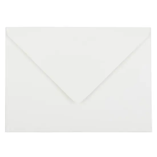 JAM Paper A7 Bright White Wove Strathmore Invitation Envelopes with Euro Flap {1}