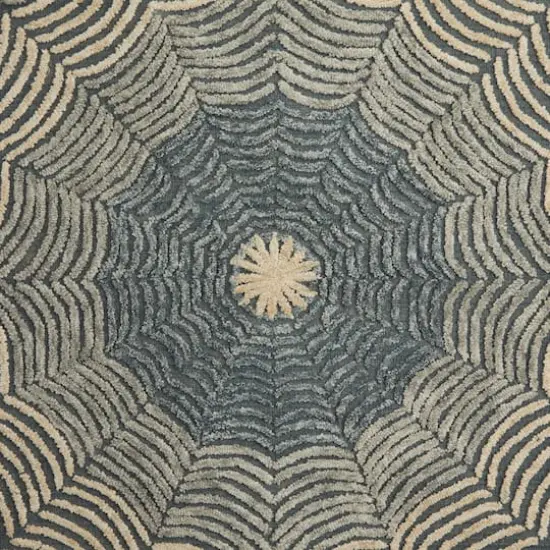 Light Gray Wool Contemporary Hand Hooked Rug, 5ft. x 8ft. {3}