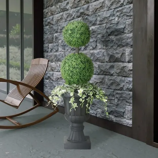 4ft. Topiary Boxwood Artificial Tree in Decorative Urn {3}