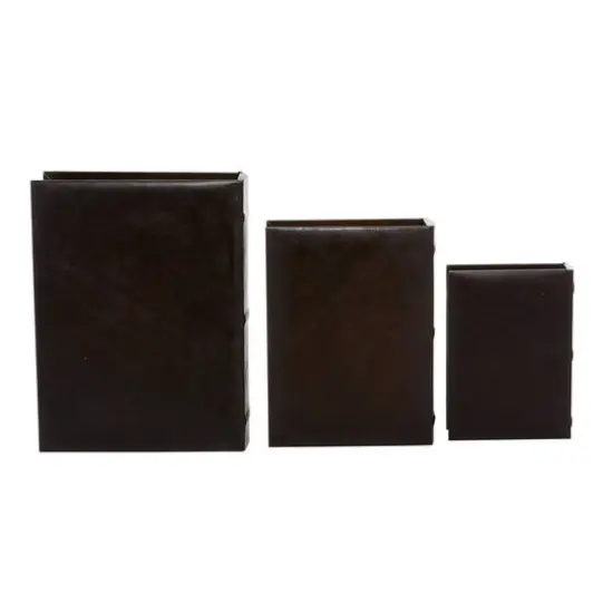 Dark Brown Traditional Wood Box Set {7}