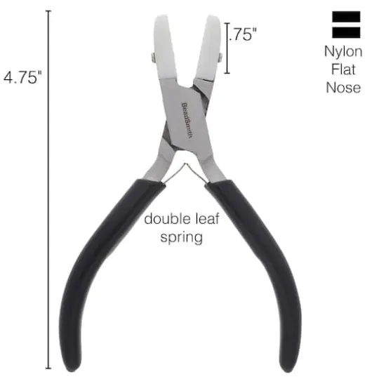 The Beadsmith&reg; Double Nylon Jaw Flat Nose Pliers {4}