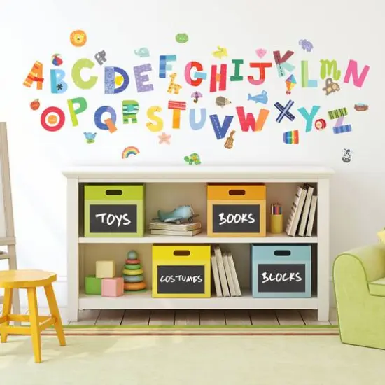 Wallies&reg; Alphabet Fun Vinyl Decal Set {3}