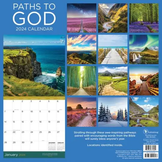 TF Publishing 2024 Paths to God Wall Calendar {3}