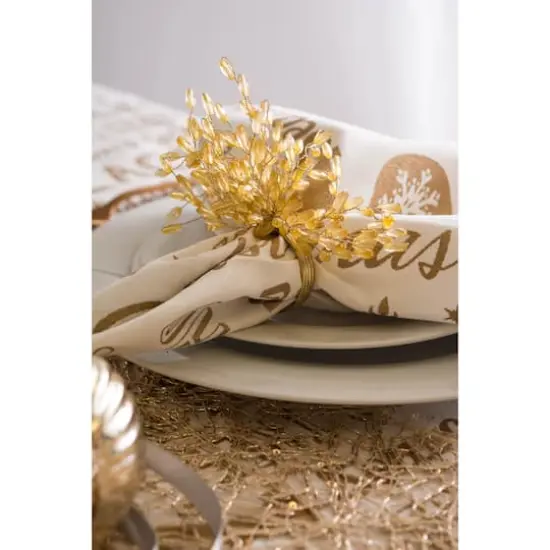 DII&reg; Gold Beaded Burst Napkin Rings, 6ct. {4}