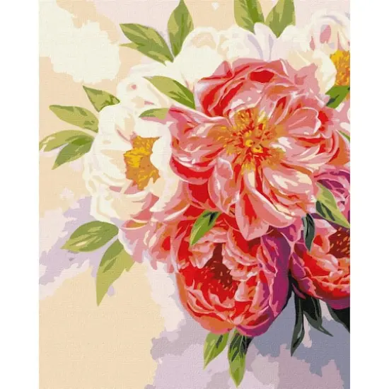 Ideyka The Peony Mood Painting by Numbers Kit {1}